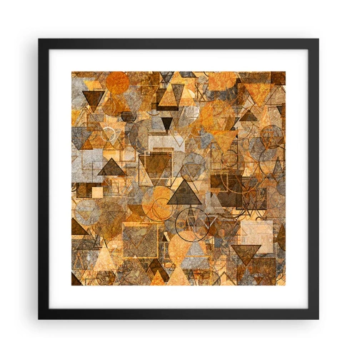 Poster in einem schwarzem Rahmen - Die Welt in Form - 40x40 cm