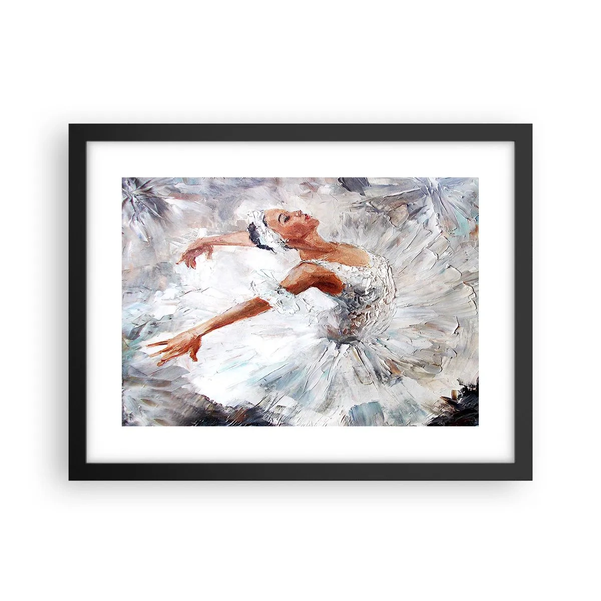 Poster in einem schwarzem Rahmen - Zart und leicht wie Tüll - 40x30 cm