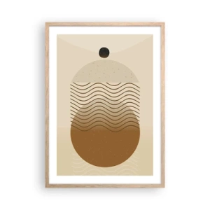 Poster in einem Rahmen aus heller Eiche - Zur Entstehung geometrischer Figuren - 50x70 cm