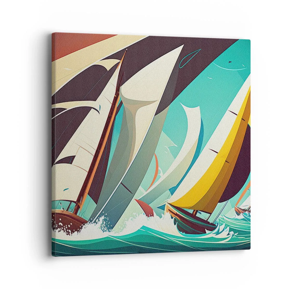 Bild auf Leinwand - Leinwandbild - Viel Glück mit den Elementen - 40x40 cm