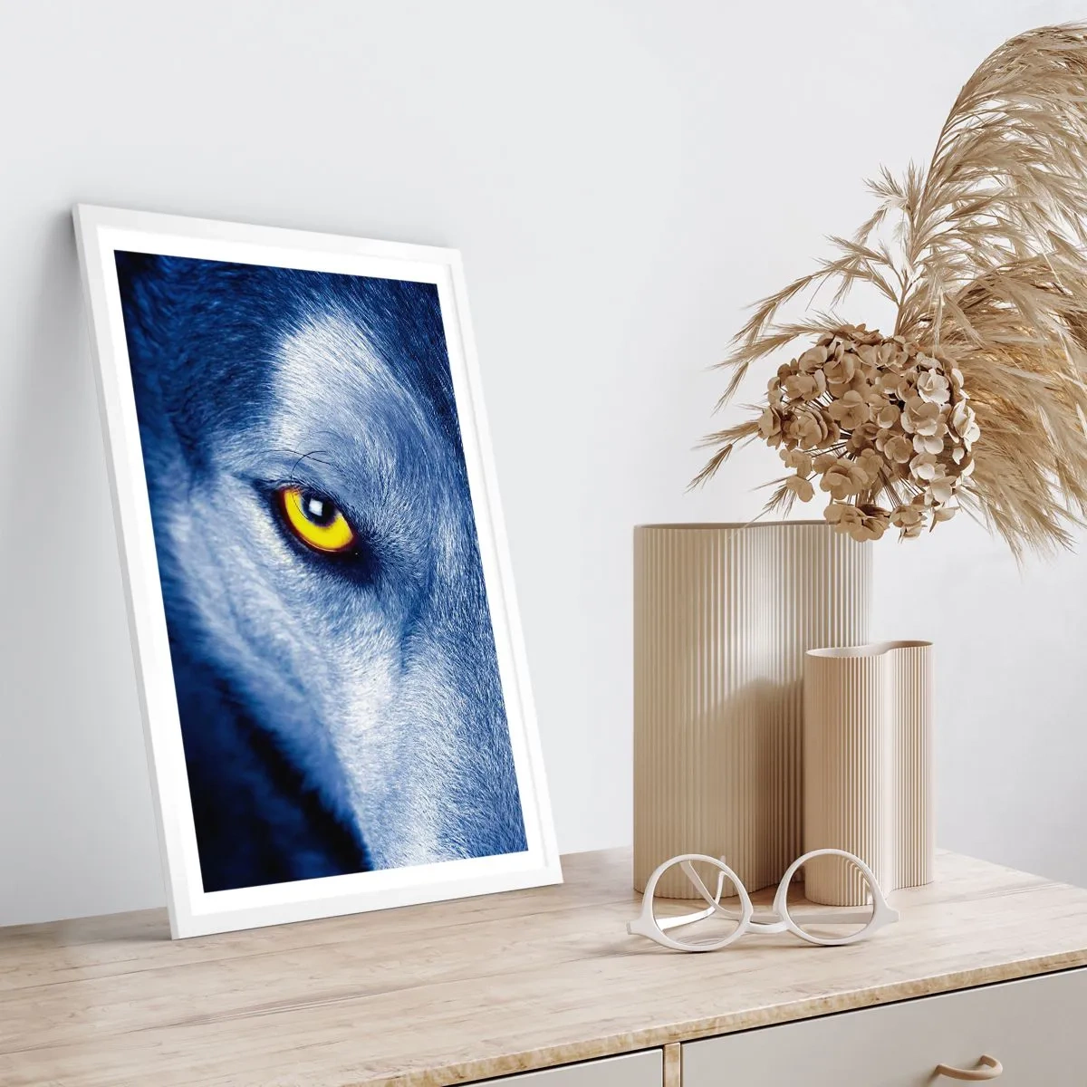 Poster in einem weißen Rahmen - Faszinierender Blick - 40x50 cm