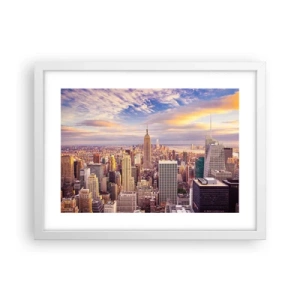 Poster in einem weißen Rahmen - Nur nach den Wolken greifen - 40x30 cm