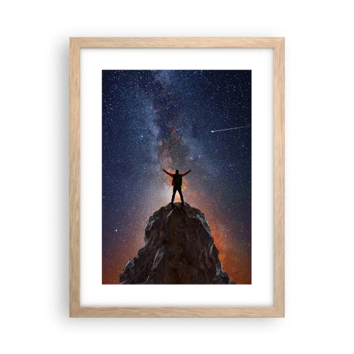 Poster in einem Rahmen aus heller Eiche - Die Macht ist mit mir! - 30x40 cm