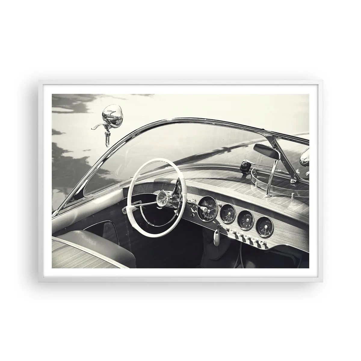 Poster in einem weißen Rahmen - Wetter für die Reichen - 100x70 cm