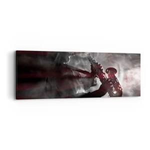 Bild auf Leinwand - Leinwandbild - In den Dämpfen des Jazz - 90x30 cm