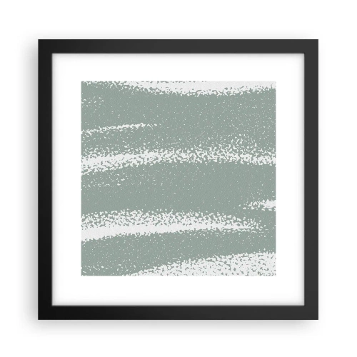 Poster in einem schwarzem Rahmen - Abstraktion im Winterklima - 30x30 cm