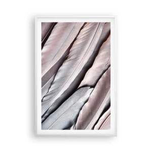 Poster in einem weißen Rahmen - In rosa Silber - 61x91 cm