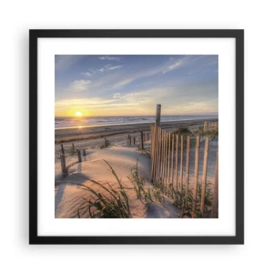 Poster in einem schwarzem Rahmen - Schein und Schatten des Windes - 40x40 cm