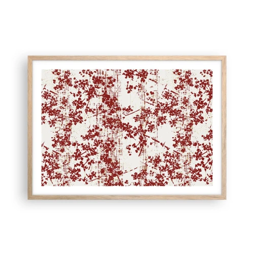 Poster in einem Rahmen aus heller Eiche - Wie alter Perkal - 70x50 cm