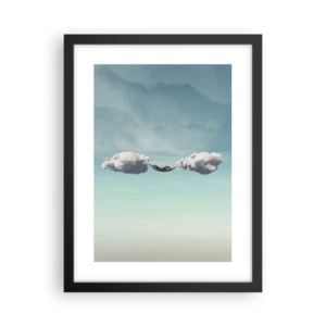 Poster in einem schwarzem Rahmen - Die Behaglichkeit des Augenblicks - 30x40 cm