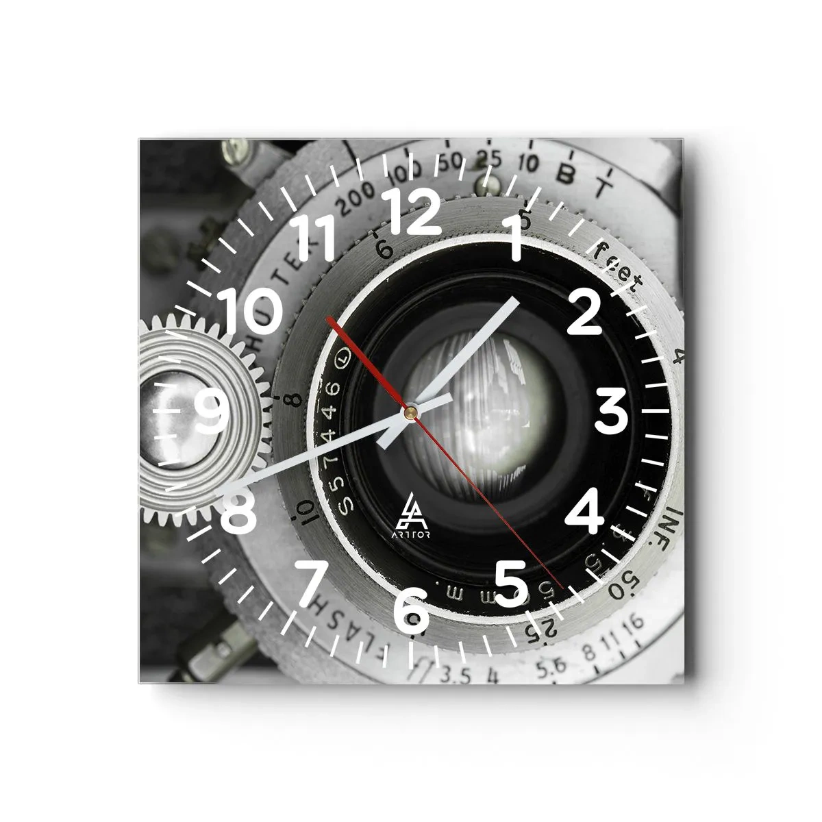 Wanduhr - Glasuhr - Eine Story über Hollywood - 30x30 cm