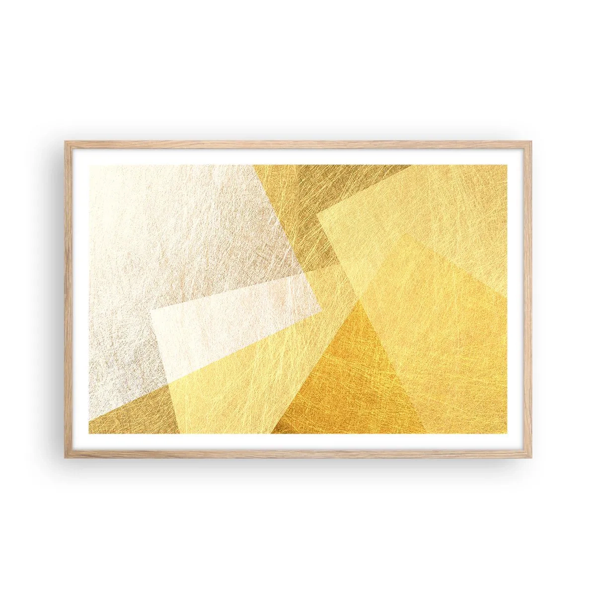 Poster in einem Rahmen aus heller Eiche - Geometriewetter - 91x61 cm
