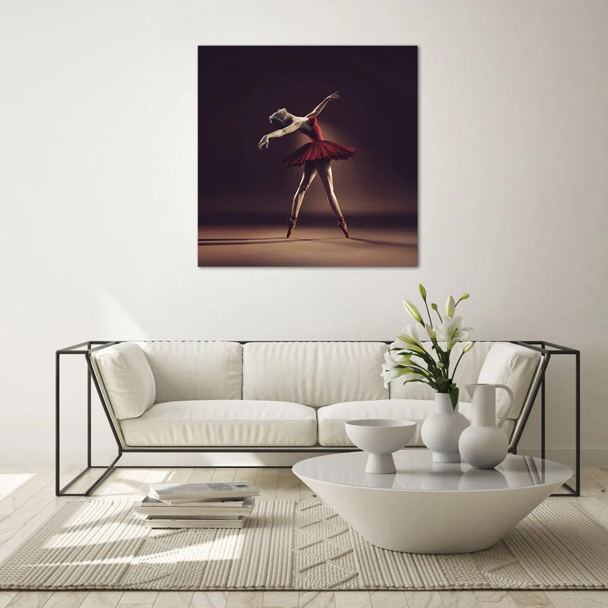 Glasbild - Bild auf glas - Eine Primaballerina - 40x40 cm