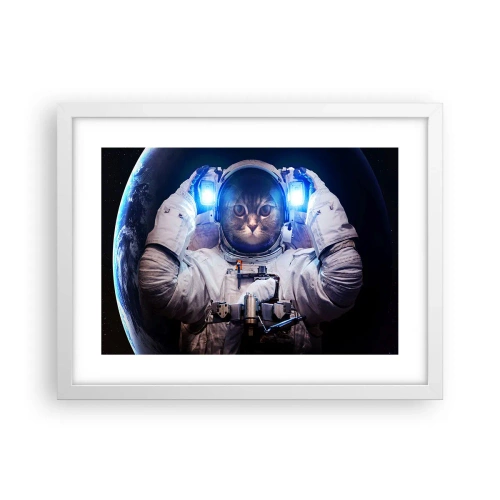 Poster in einem weißen Rahmen - Houston, du hast ein Problem - 40x30 cm