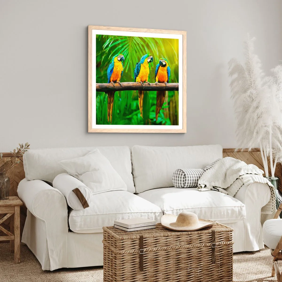 Poster in einem Rahmen aus heller Eiche - Und hast du gehört, dass sie ...? - 50x50 cm