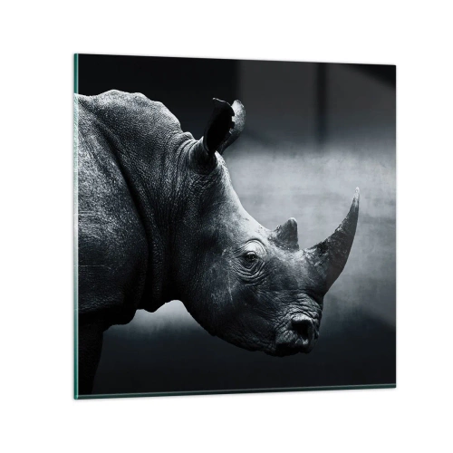 Glasbild - Bild auf glas - Richtiges Profil - 70x70 cm