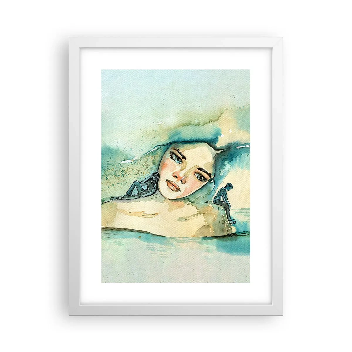 Poster in einem weißen Rahmen - Bin ich blau? - 30x40 cm