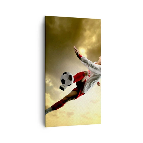 Bild auf Leinwand - Leinwandbild - Fußballhimmel - 45x80 cm