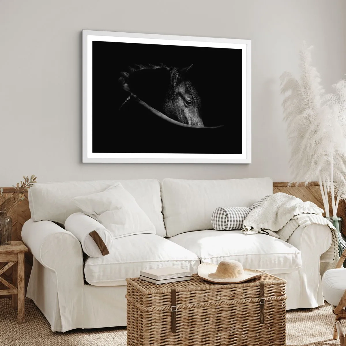 Poster in einem weißen Rahmen - Schwarzer Prinz - 100x70 cm