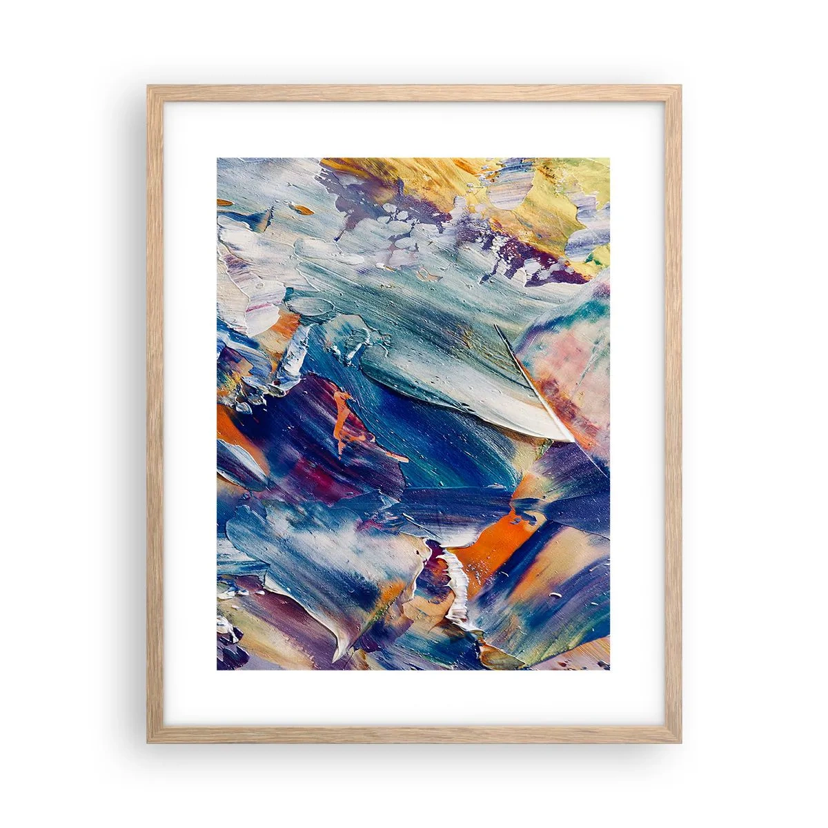 Poster in einem Rahmen aus heller Eiche - Farbverwirrung - 40x50 cm