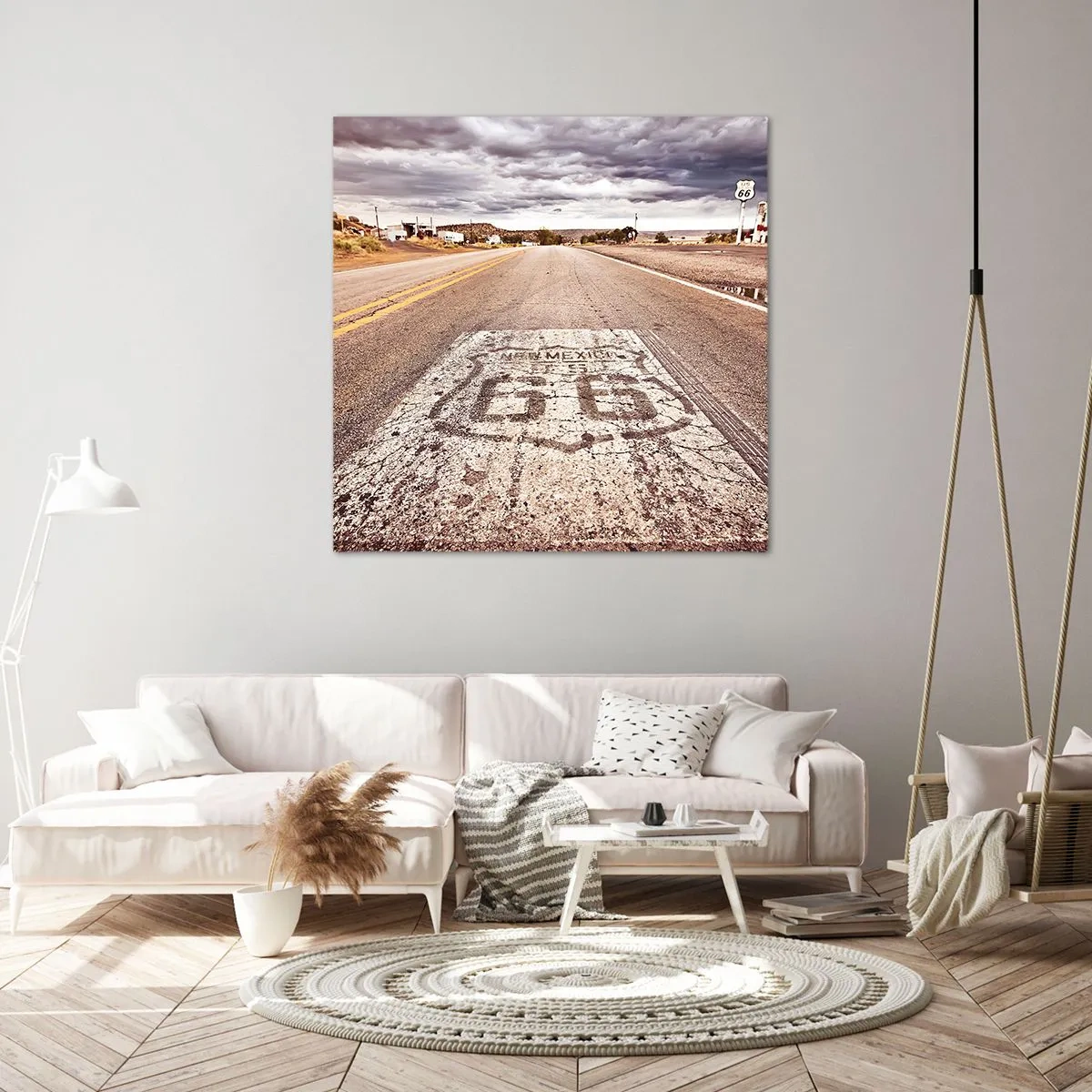 Bild auf Leinwand - Leinwandbild - Mother Road - eine amerikanische Legende - 40x40 cm