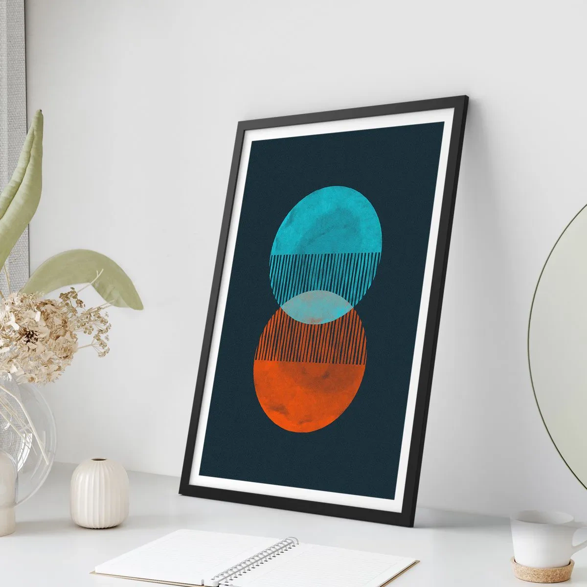 Poster in einem schwarzem Rahmen - Astronomische Fantasie - 30x40 cm