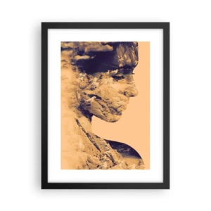 Poster in einem schwarzem Rahmen - Von Natur aus schön - 30x40 cm