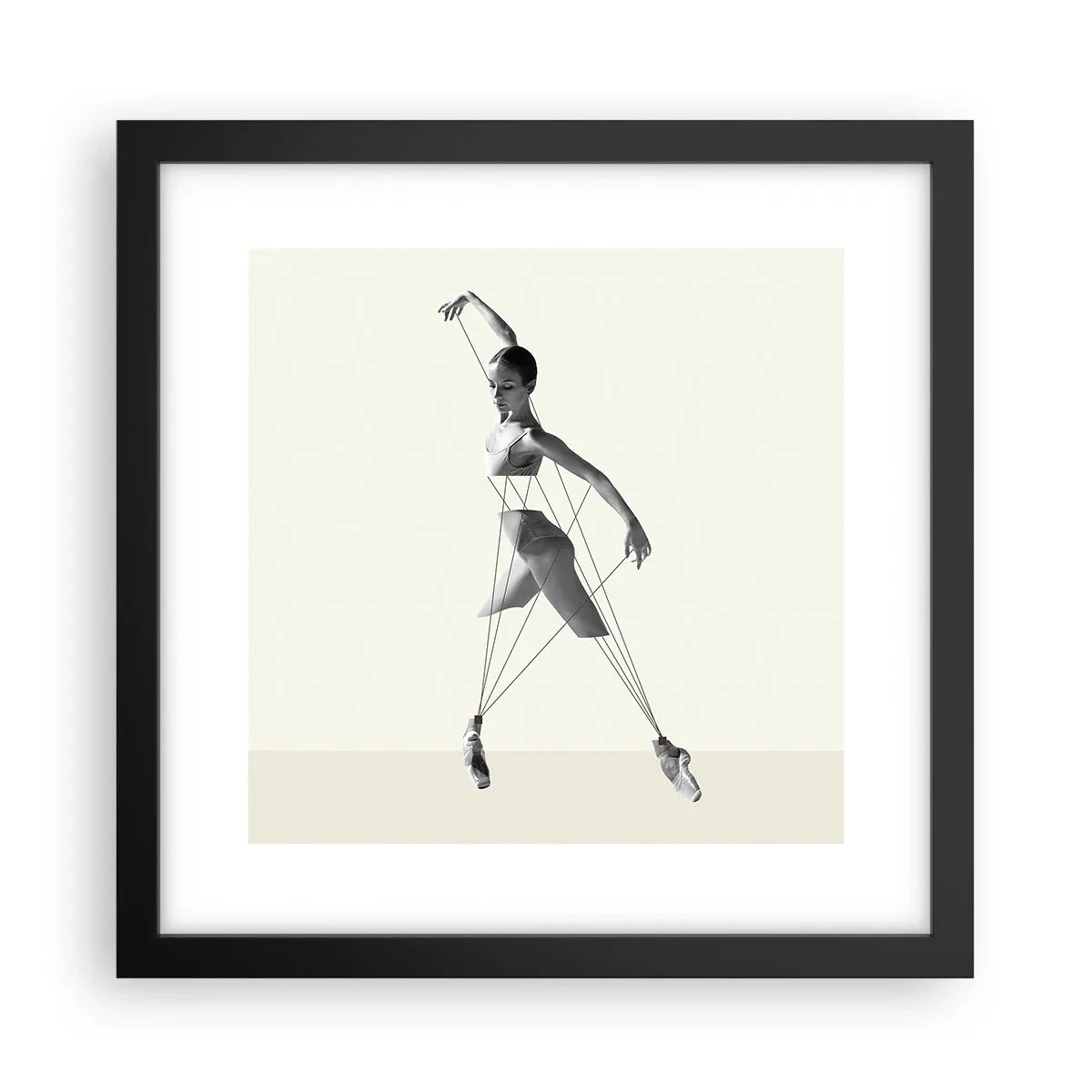 Poster in einem schwarzem Rahmen - Im Theater der Welt - 30x30 cm