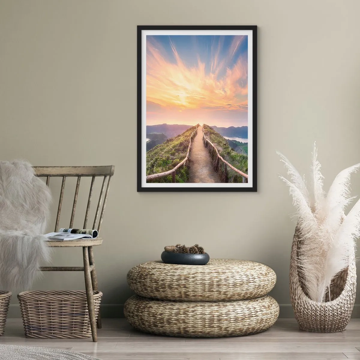 Poster in einem schwarzem Rahmen - Nah am Himmel - 40x50 cm