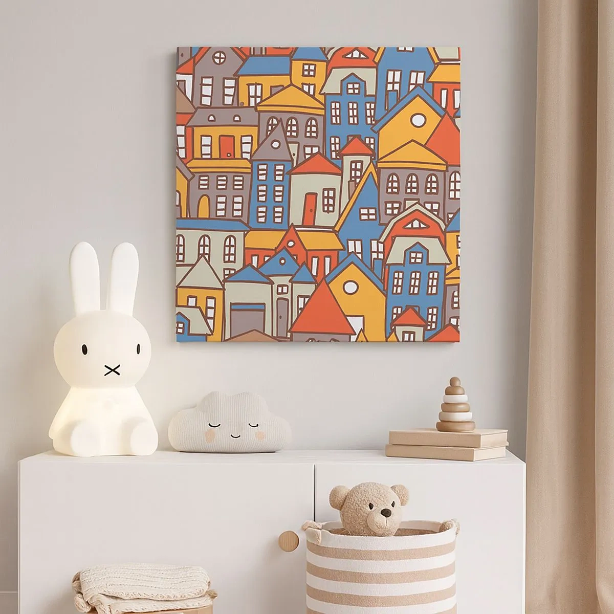 Bild auf Leinwand - Leinwandbild - Hinter dem Haus ist das Haus - 30x30 cm