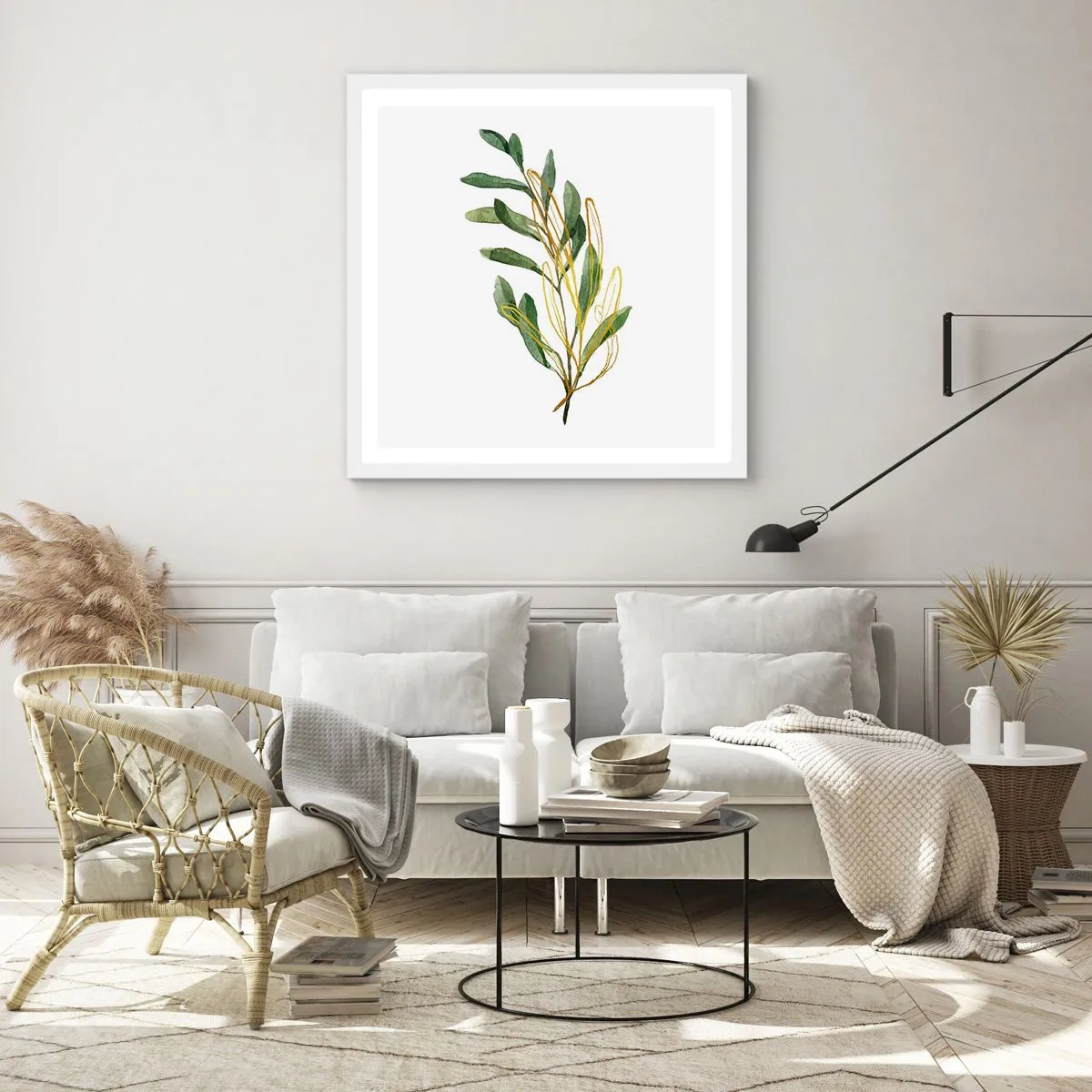 Poster in einem weißen Rahmen - Alles was gut ist - 40x40 cm