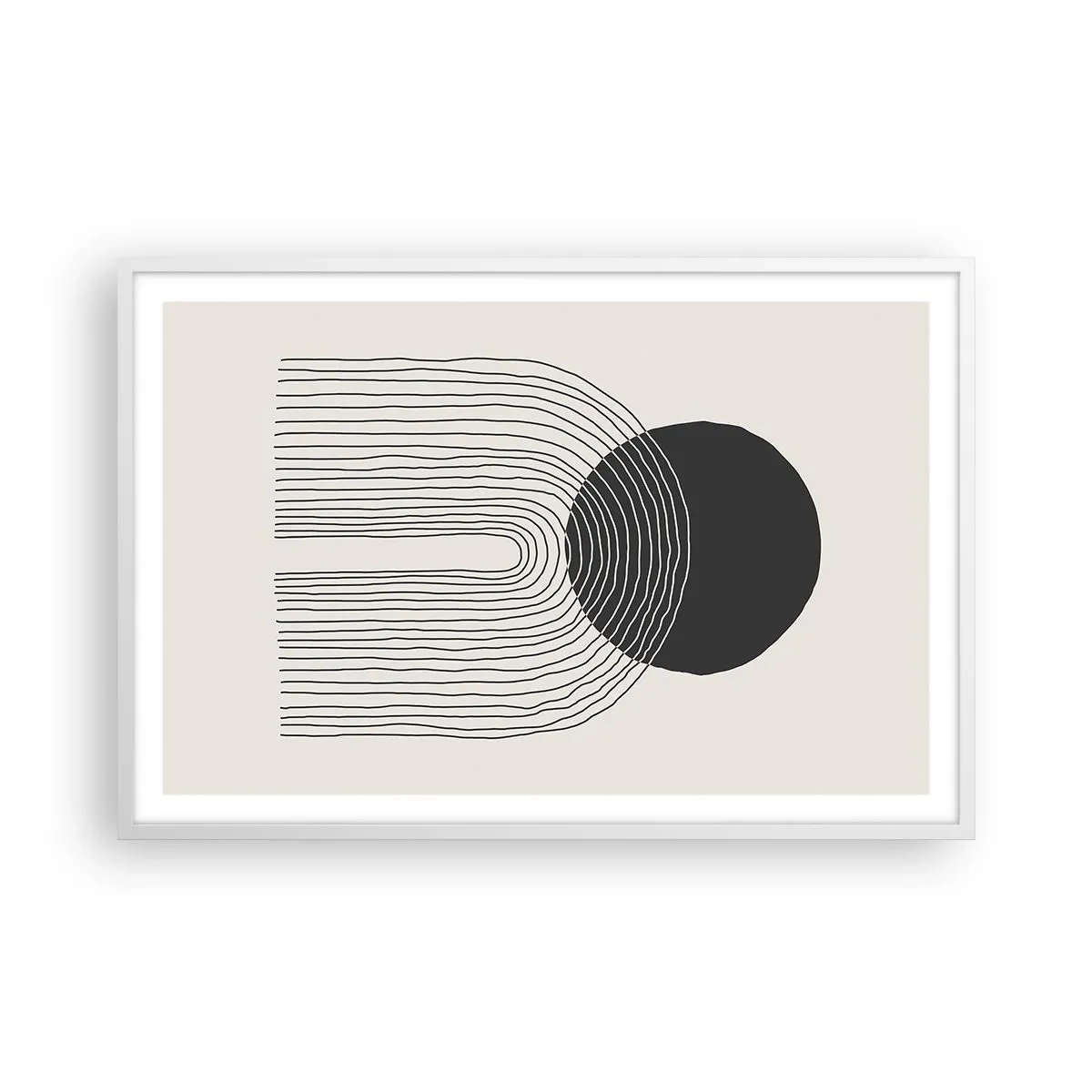 Poster in einem weißen Rahmen - Zittern und Vertrauen - 91x61 cm