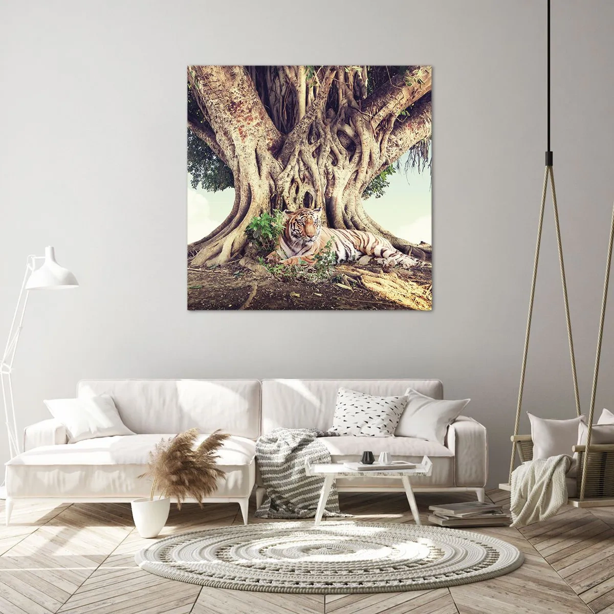 Bild auf Leinwand - Leinwandbild - Blick aus dem Buch Genesis - 40x40 cm