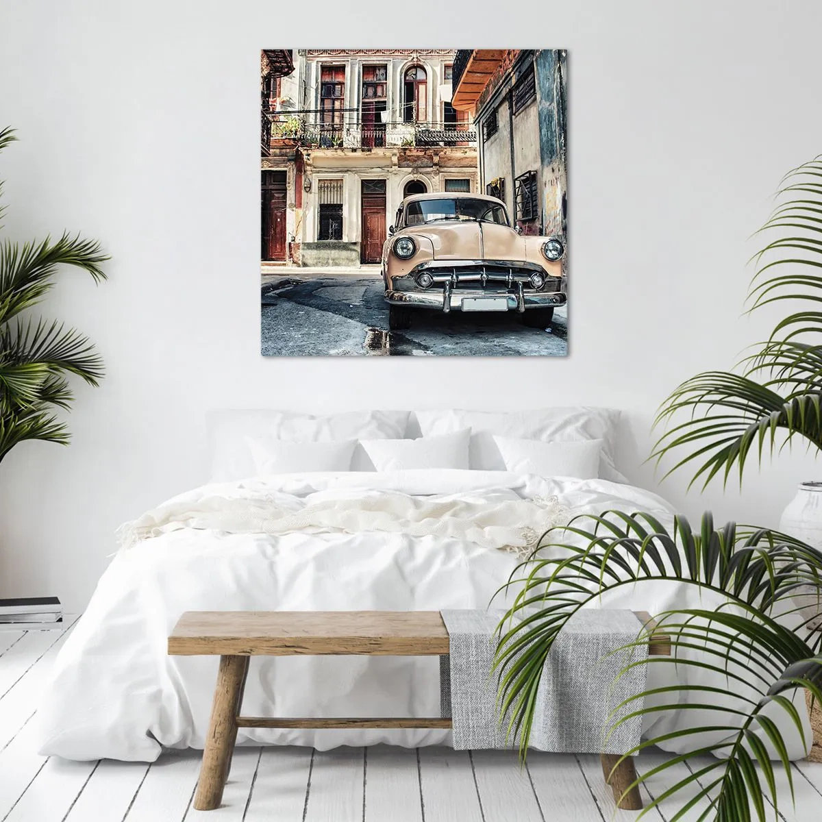 Bild auf Leinwand - Leinwandbild - Die Siesta in Havanna - 50x50 cm