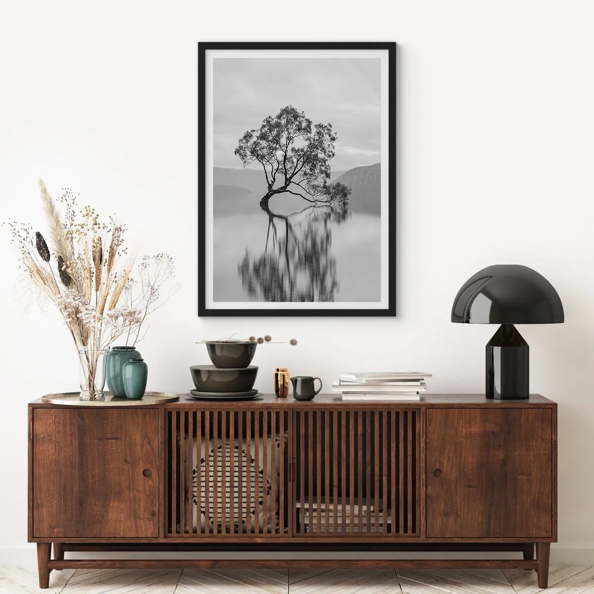 Poster in einem schwarzem Rahmen - Es gibt so ein Land - 40x50 cm