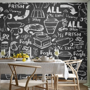 Fototapete Standard Eco - Alles was Sie brauchen ist… - Gastronomie, Wandgemälde, Graffiti - 300x210 cm