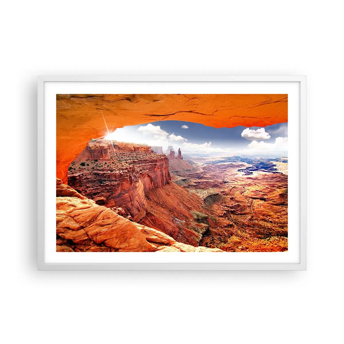 Poster in einem weißen Rahmen - Von der Natur selbst geschnitzt - 70x50 cm