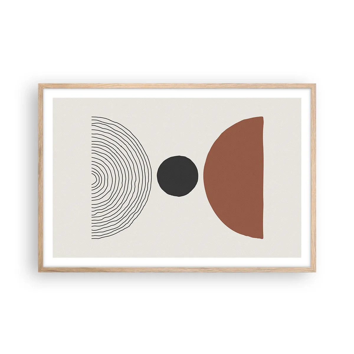 Poster in einem Rahmen aus heller Eiche - Das Zentrum der Aufmerksamkeit - 91x61 cm