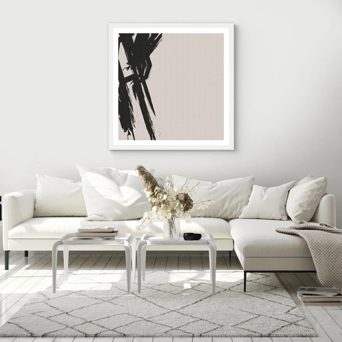 Poster in einem weißen Rahmen - Unaufhaltsamer Trieb - 50x50 cm