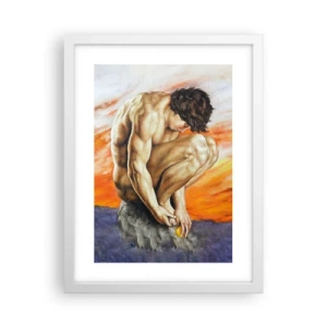 Poster in einem weißen Rahmen - In sich versunken - 30x40 cm