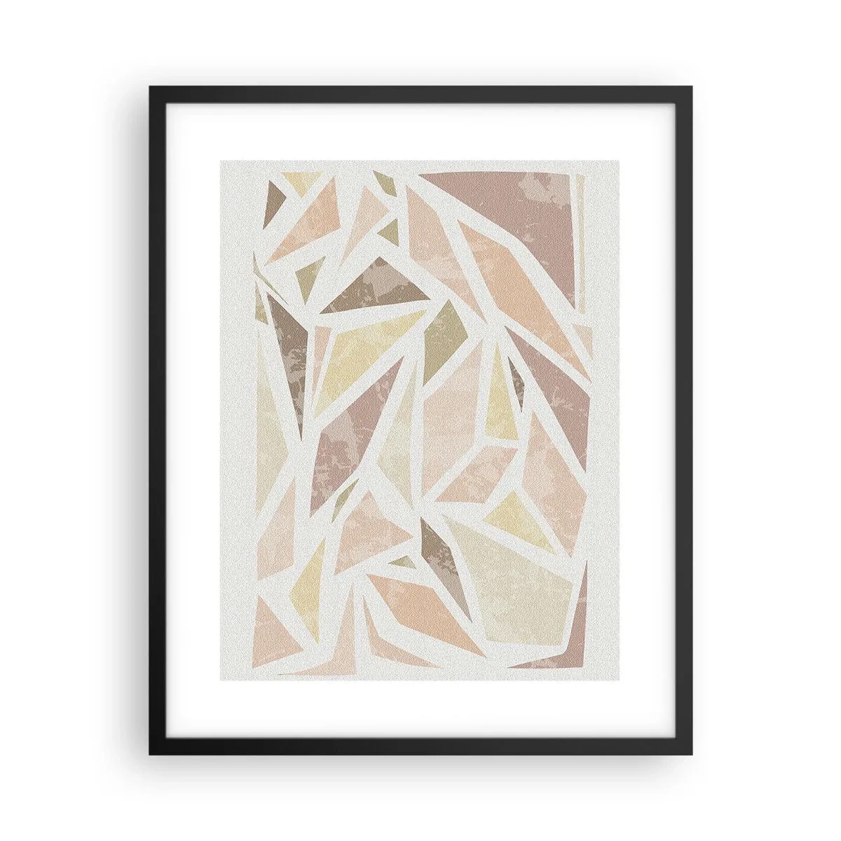 Poster in einem schwarzem Rahmen - Buntglas-Komposition - 40x50 cm