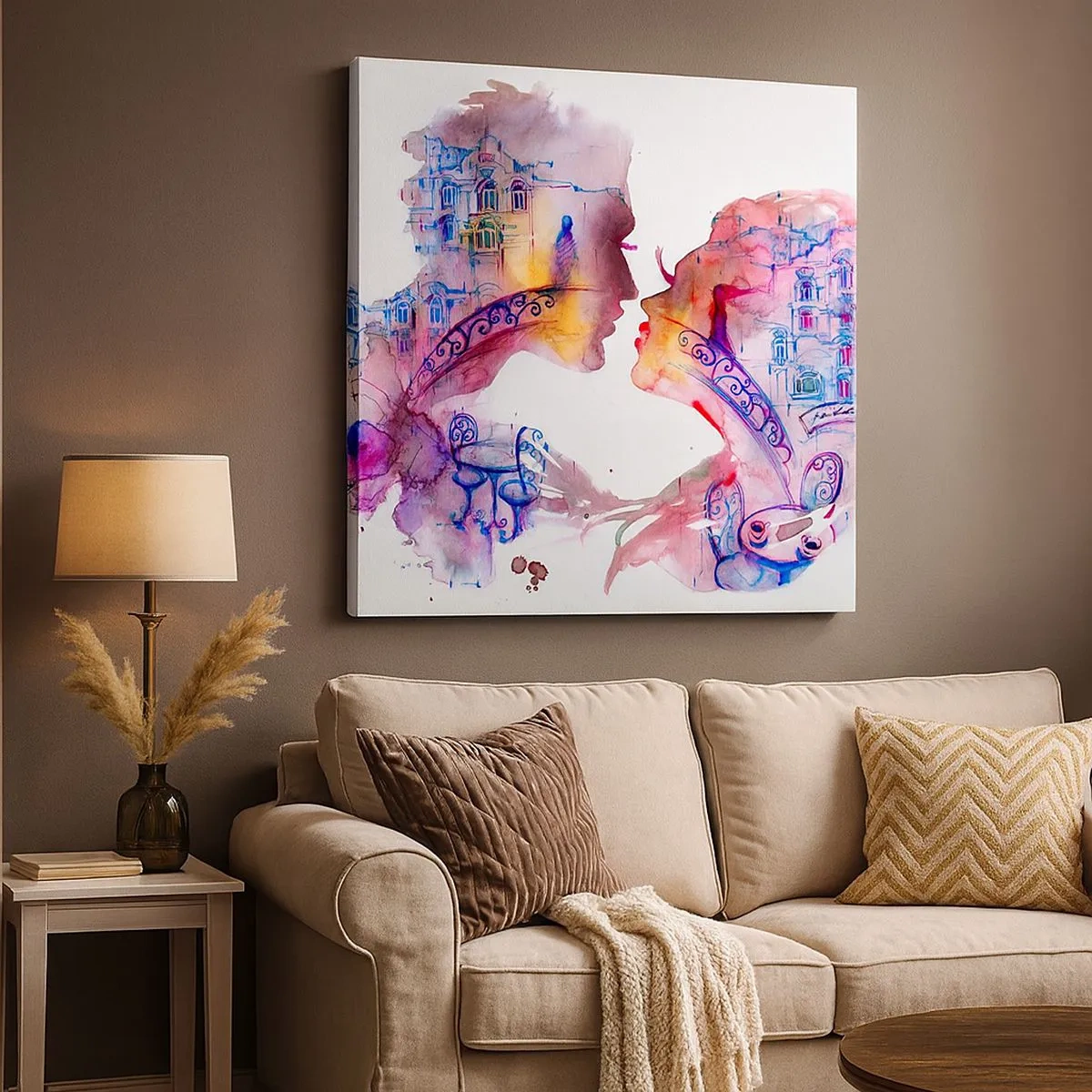 Bild auf Leinwand - Leinwandbild - Die geheime Seufzerbrücke - 30x30 cm