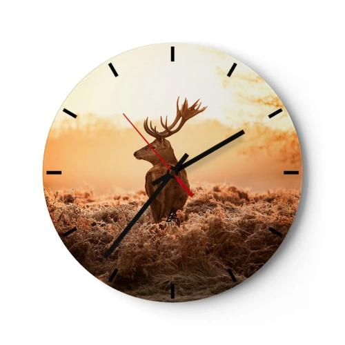 Wanduhr - Glasuhr - Herr im eigenen Land - 40x40 cm