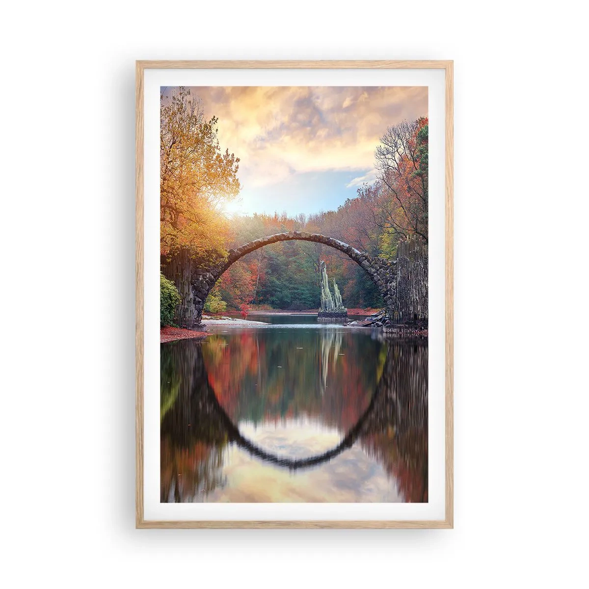 Poster in einem Rahmen aus heller Eiche - Auf der anderen Seite des Spiegels - 61x91 cm