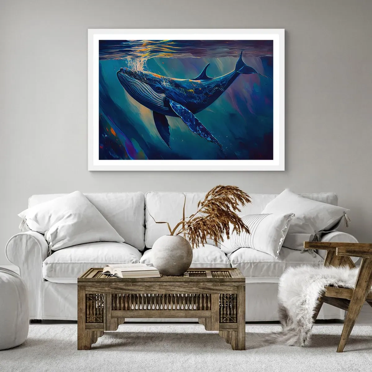 Poster in einem weißen Rahmen - Willkommen in meiner Welt - 40x30 cm