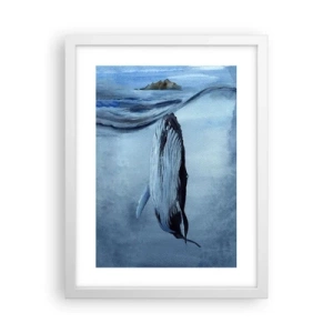 Poster in einem weißen Rahmen - Zwei Nordwelten - 30x40 cm