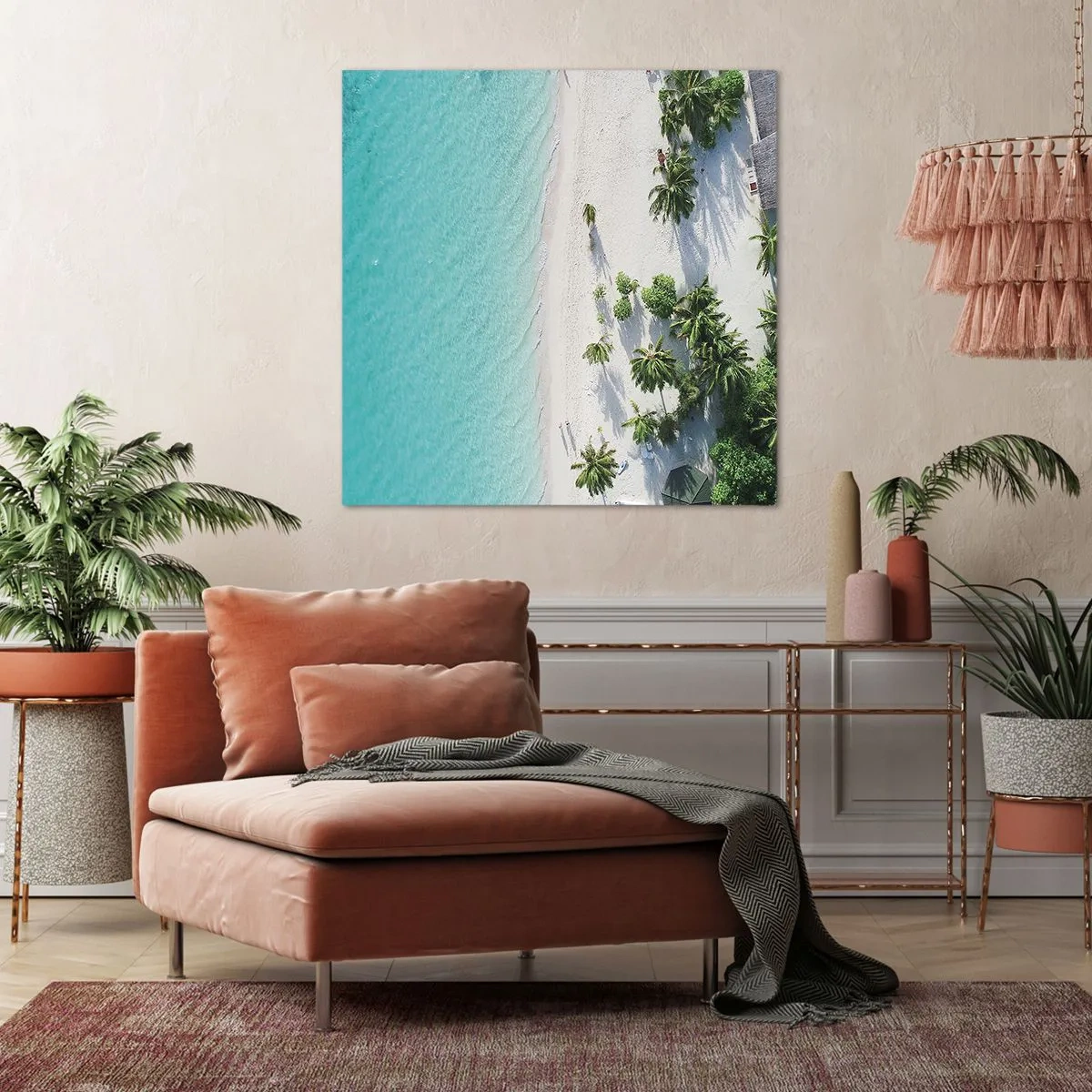 Bild auf Leinwand - Leinwandbild - Urlaub im Paradies - 40x40 cm