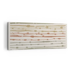 Bild auf Leinwand - Leinwandbild - Musikalische Notation von Farben - 100x40 cm