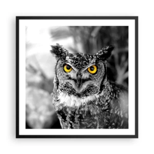 Poster in einem schwarzem Rahmen - Nichts wird sich verstecken - 60x60 cm