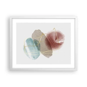 Poster in einem weißen Rahmen - Korallen des Weltraums - 50x40 cm